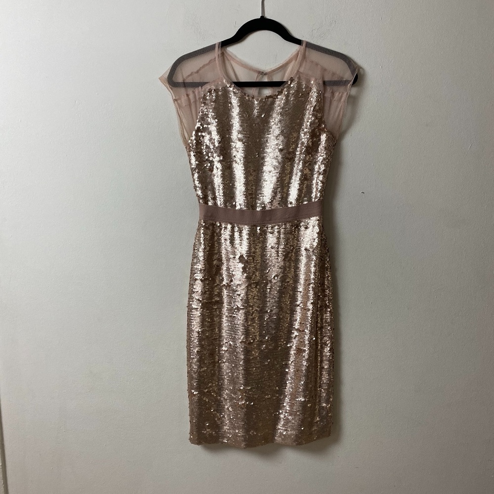 BCBGMaxAzria Pinkish/Peach Seqiun Mid Dress